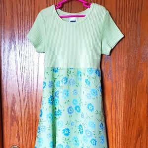 California Concepts Lime Green Flowered Dress